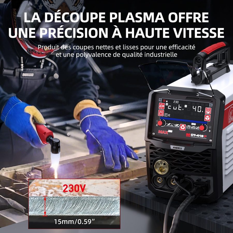 Découpe plasma avec le poste ANDELI 6 en 1